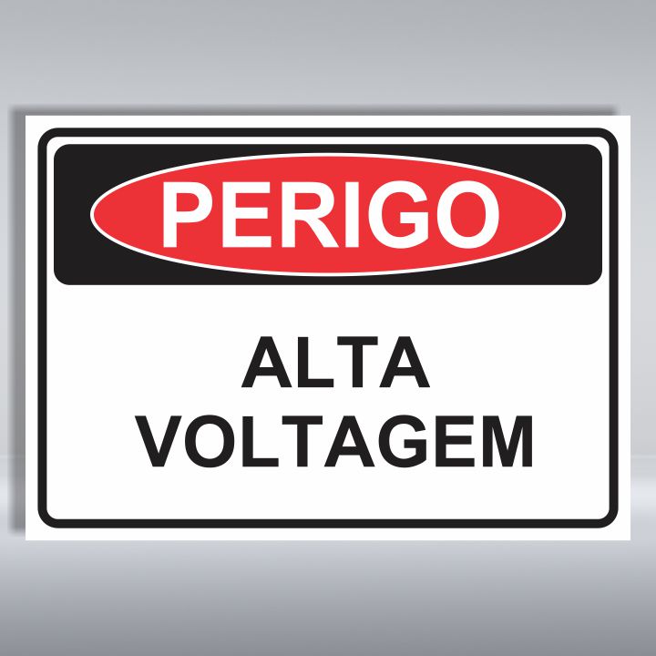 PLACA DE PERIGO | ALTA VOLTAGEM